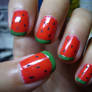 Watermelon nails