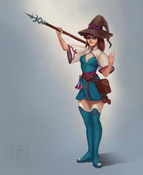 Constance - character design of a young sorceress