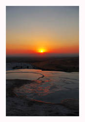 sunset at pamukkale