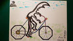 F~INKY DRIVE A BIKE WITH ANGULAR WHEELS - INKTOBER by DAGAIZM