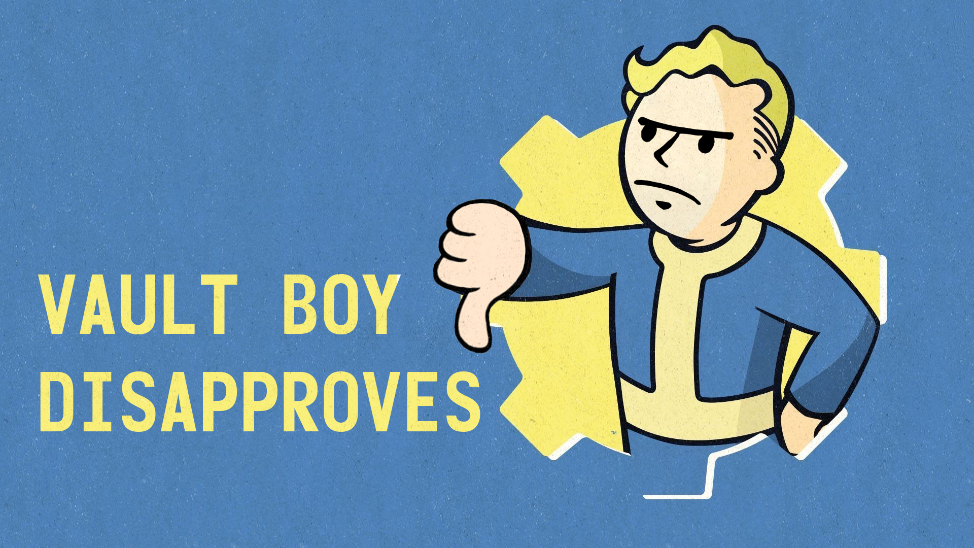 Vault Boy Thumbs Down Fallout