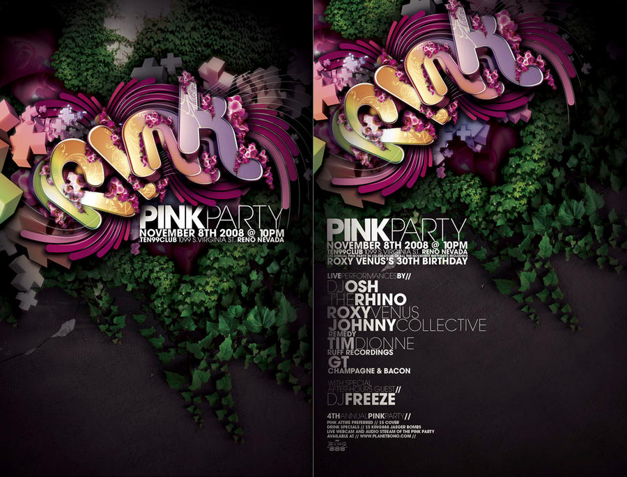 PINK PARTY FLYER REMIX