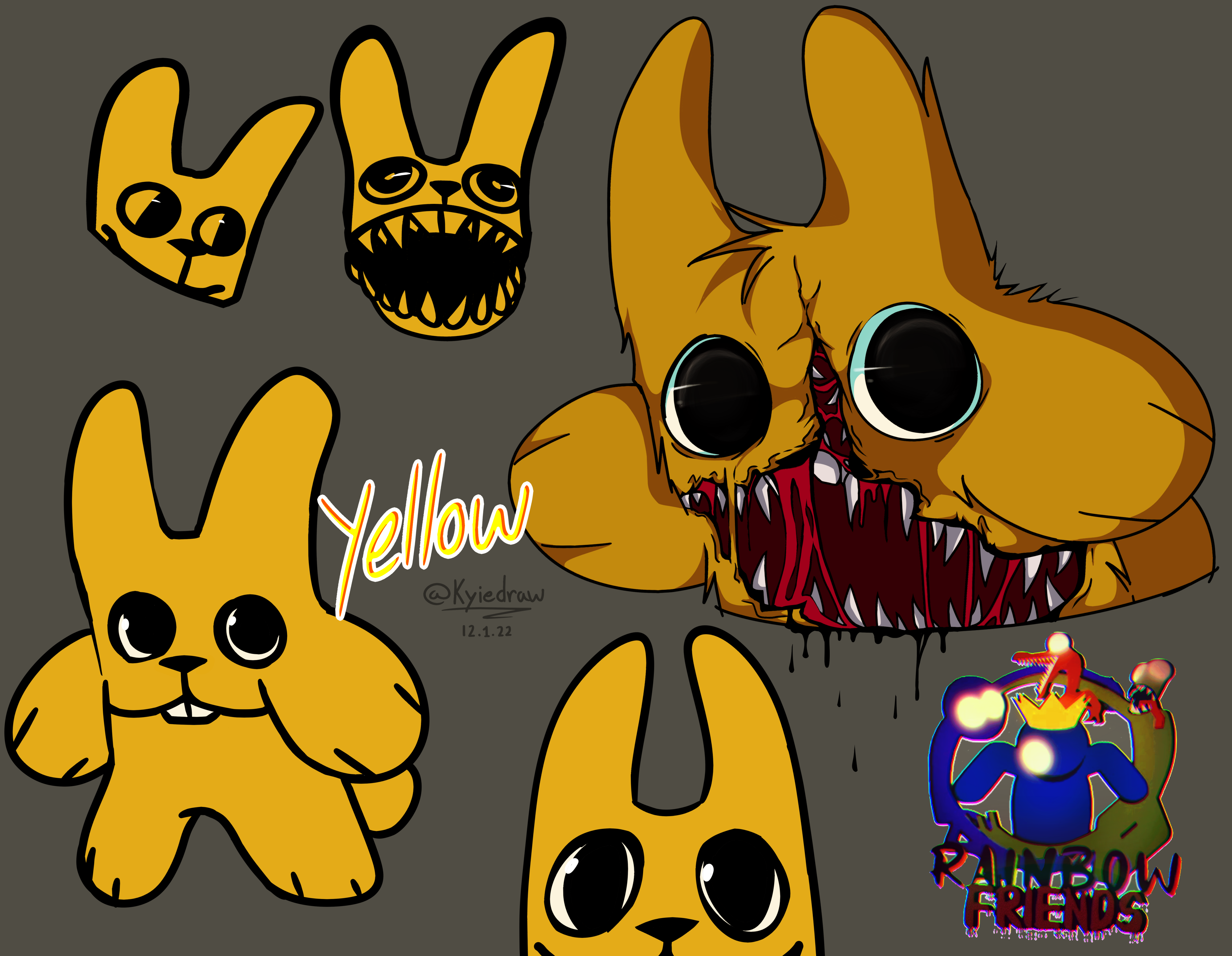 rainbow friends yellow 💛 fan art