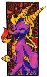 Spyro bookmark by xNIR0x