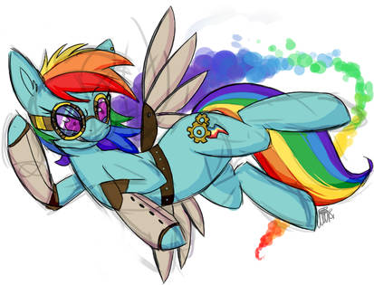 Commission - Steampunk Rainbow Dash