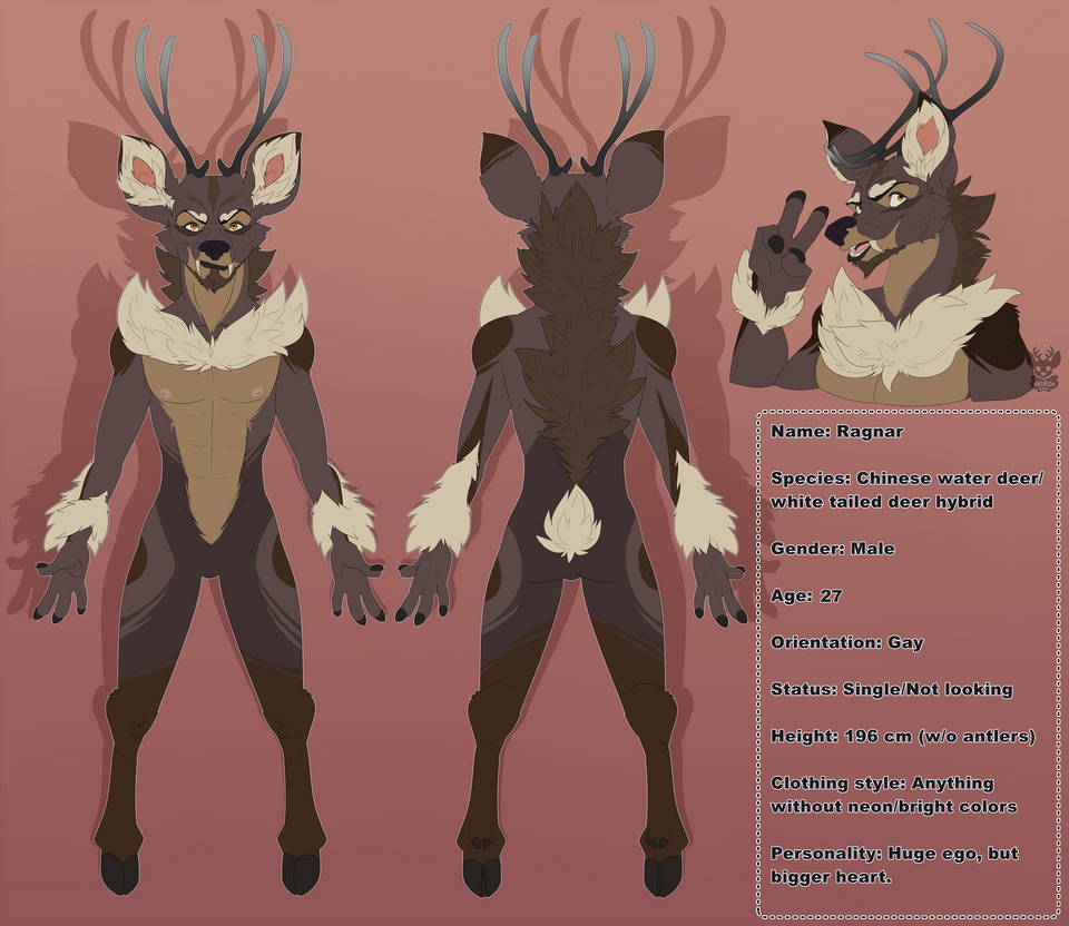 Ragnar the deer reference sheet by xNIR0x on DeviantArt