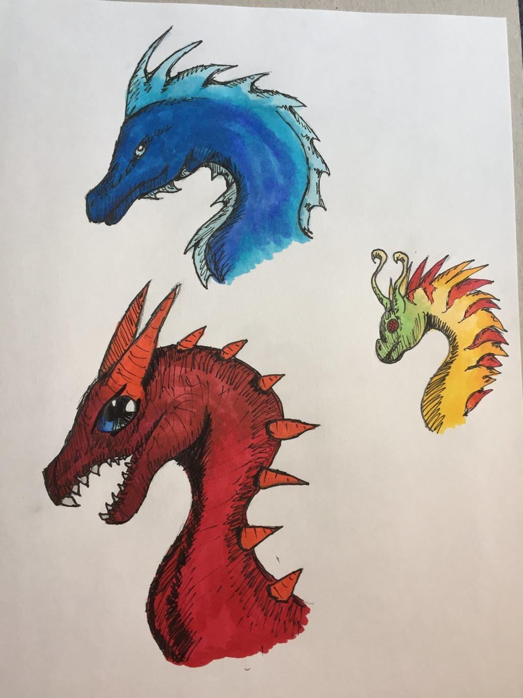 Random dragon sketches