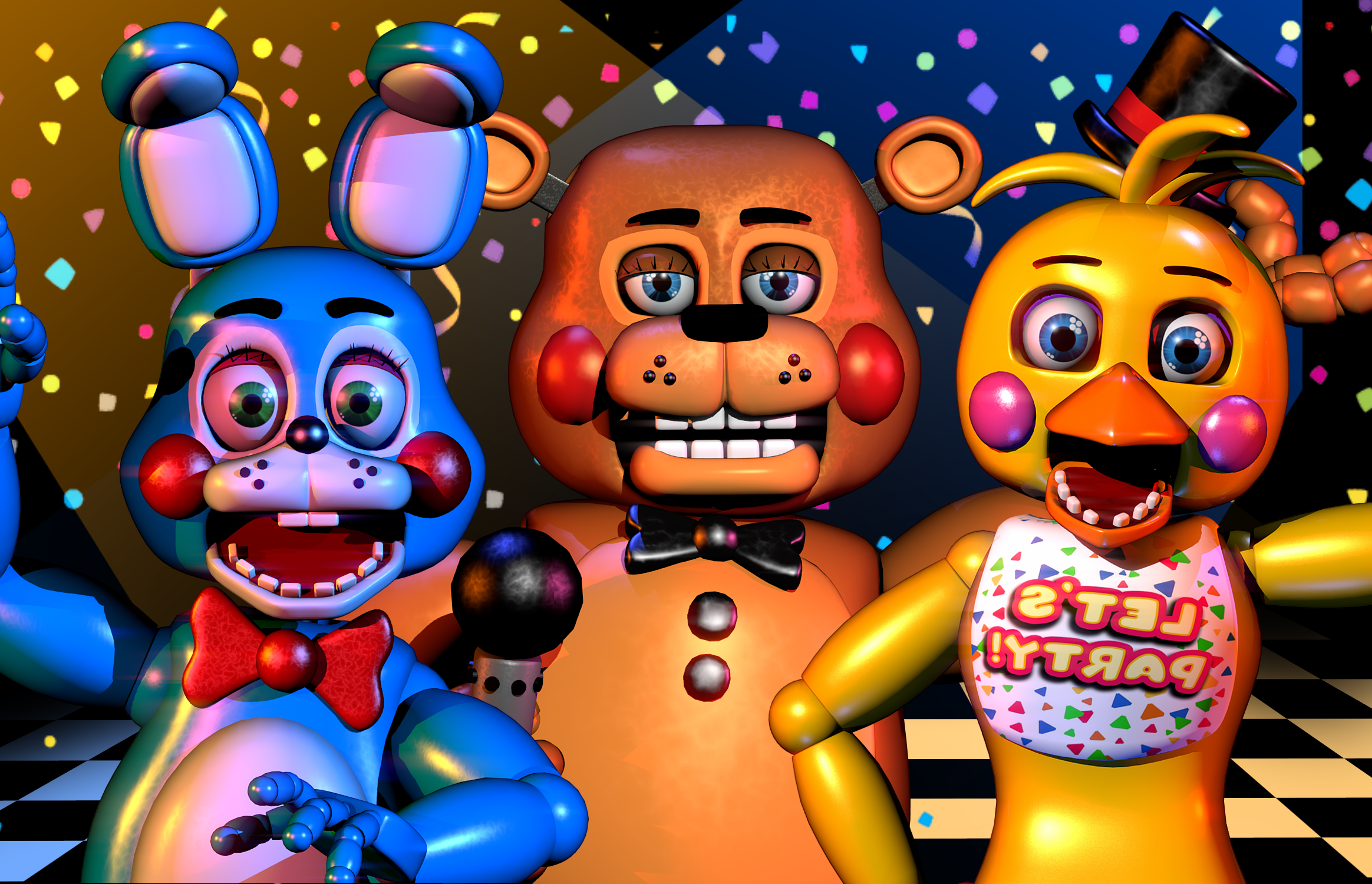 Five Nights at Freddy's 2 Wallpaper - Toy F, B, C by PeterPack on DeviantArt