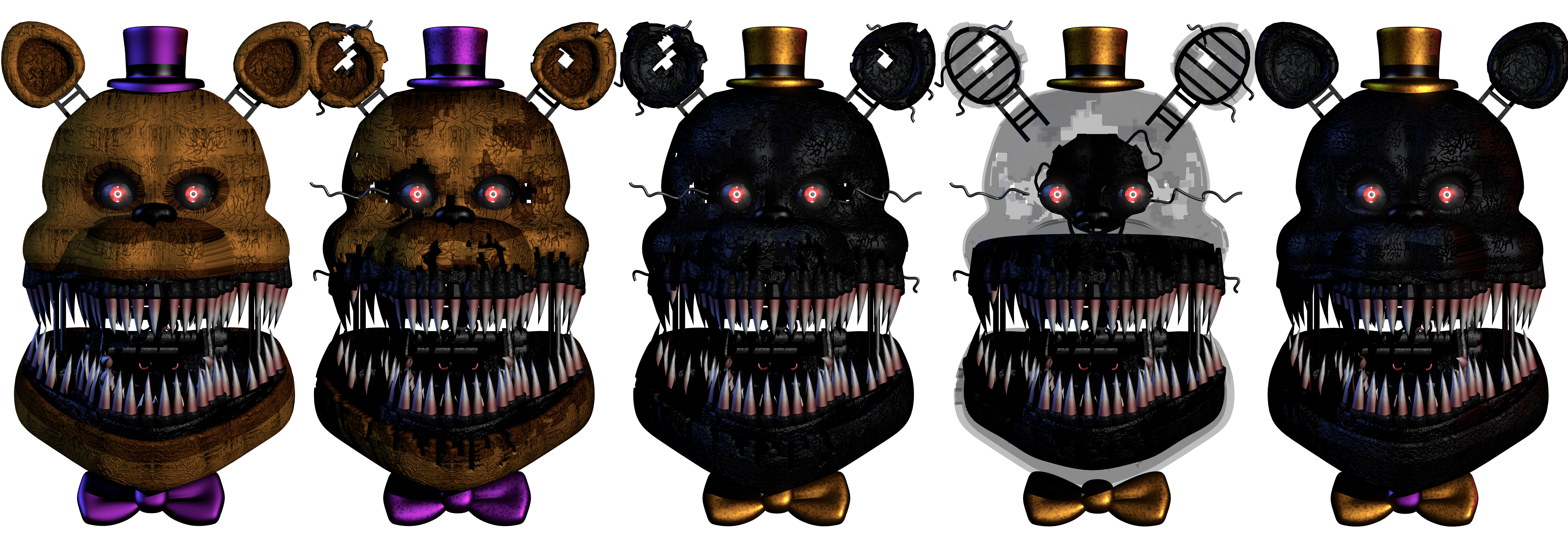 fnaf 4 Nightmare Fredbear head