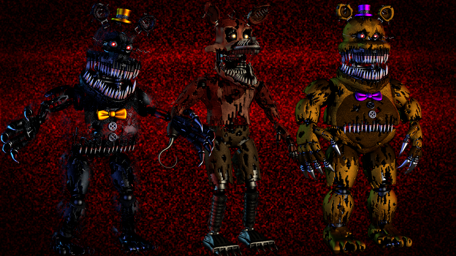 FNaF 4 Nightmare Animatronics by EndyArts on DeviantArt