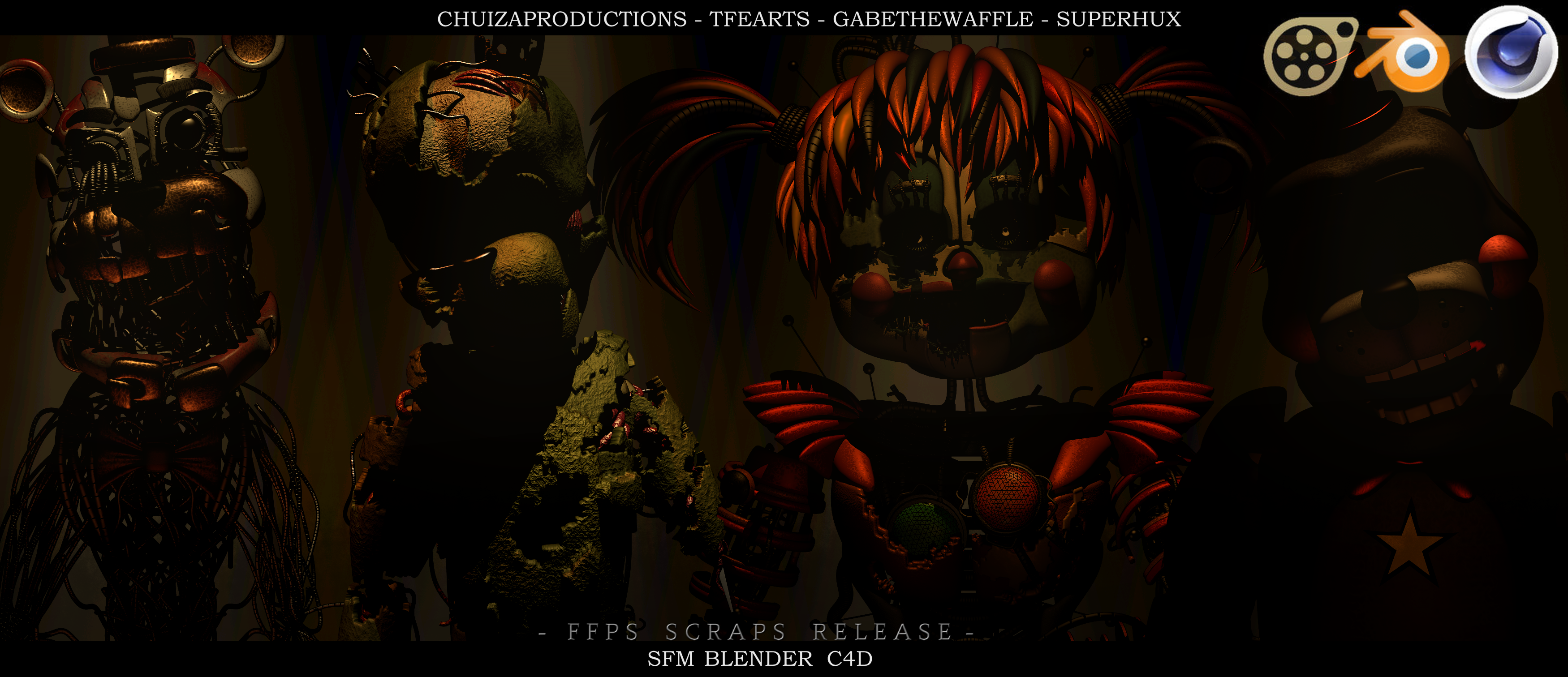 Fnaf 6 Pack (C4d Blender Release) by 3D-Darlin on DeviantArt