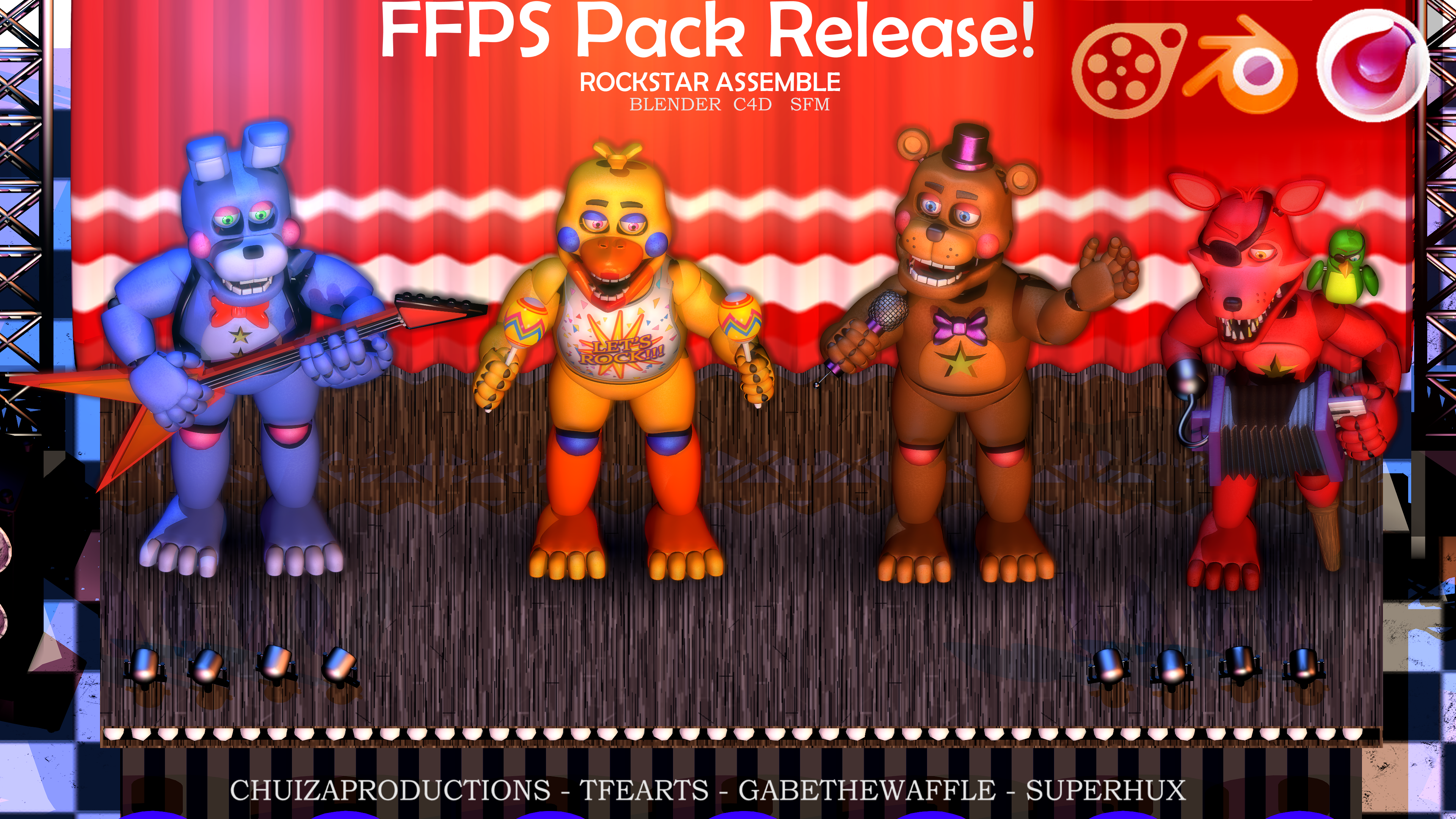 T.F.C Team (TheFazbearCinema) on X: GlanRocks V4 Pack Cinema4D Release!!  Credits Models by:@LukaszBorges/@FnafSBPack C4D Port by:@MoltyAnima Download:   #cinema4d #FNAF #fnafsecuritybreach #fnafsb  #FiveNightsAtFreddys