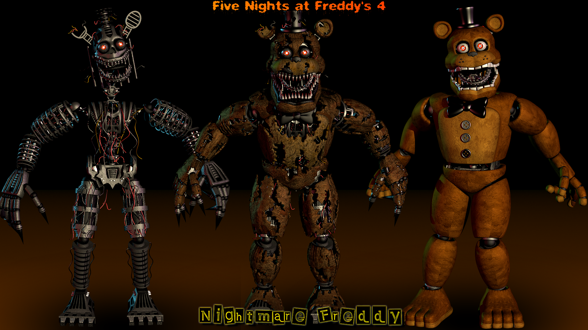 Fixed FNaF 4 animatronics by FreddyTheMedved on DeviantArt