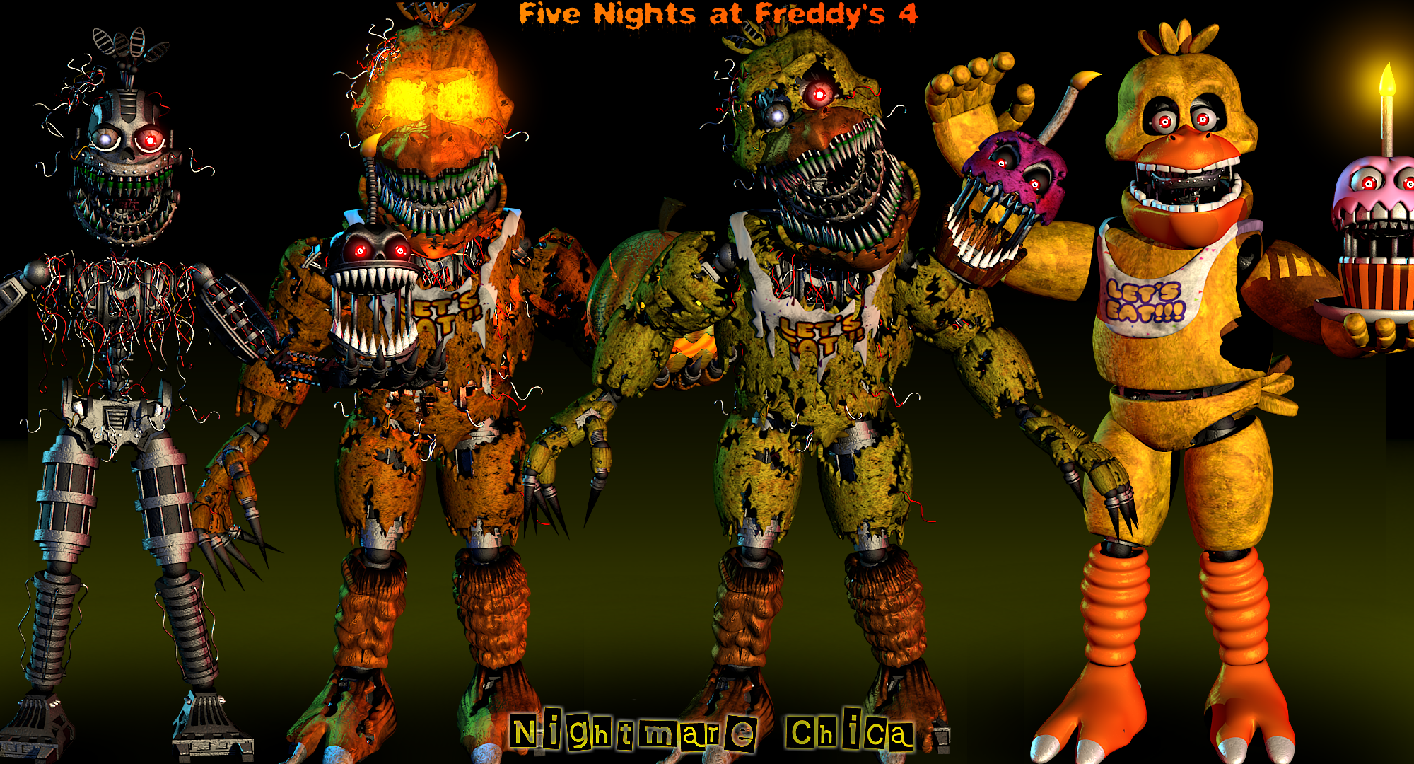 Nightmare Chica Fan Casting for Five Nights At Freddy's 4: The