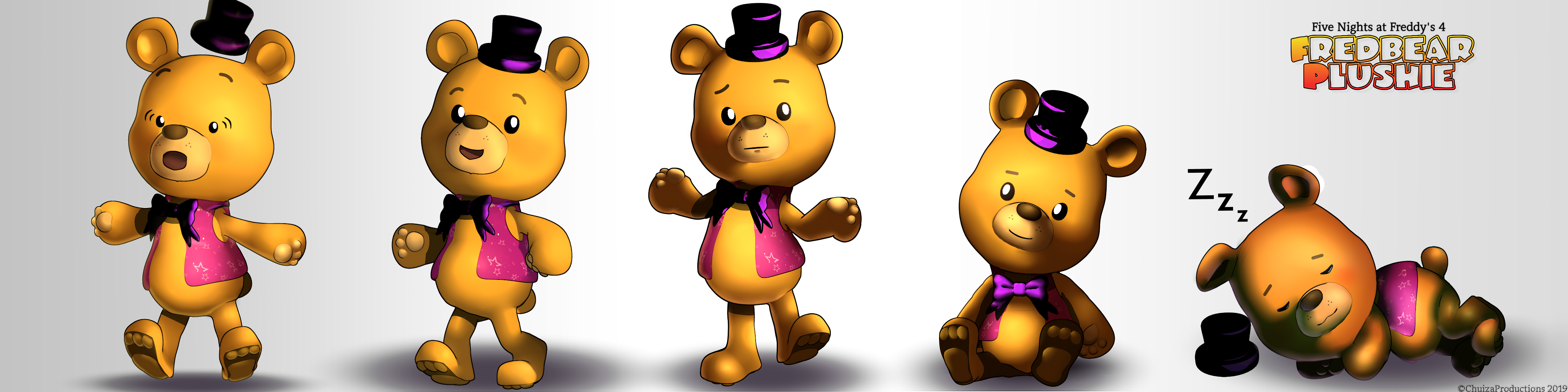 Fredbear Models Showcase - [FNaF 4 Blender] by ChuizaProductions on  DeviantArt