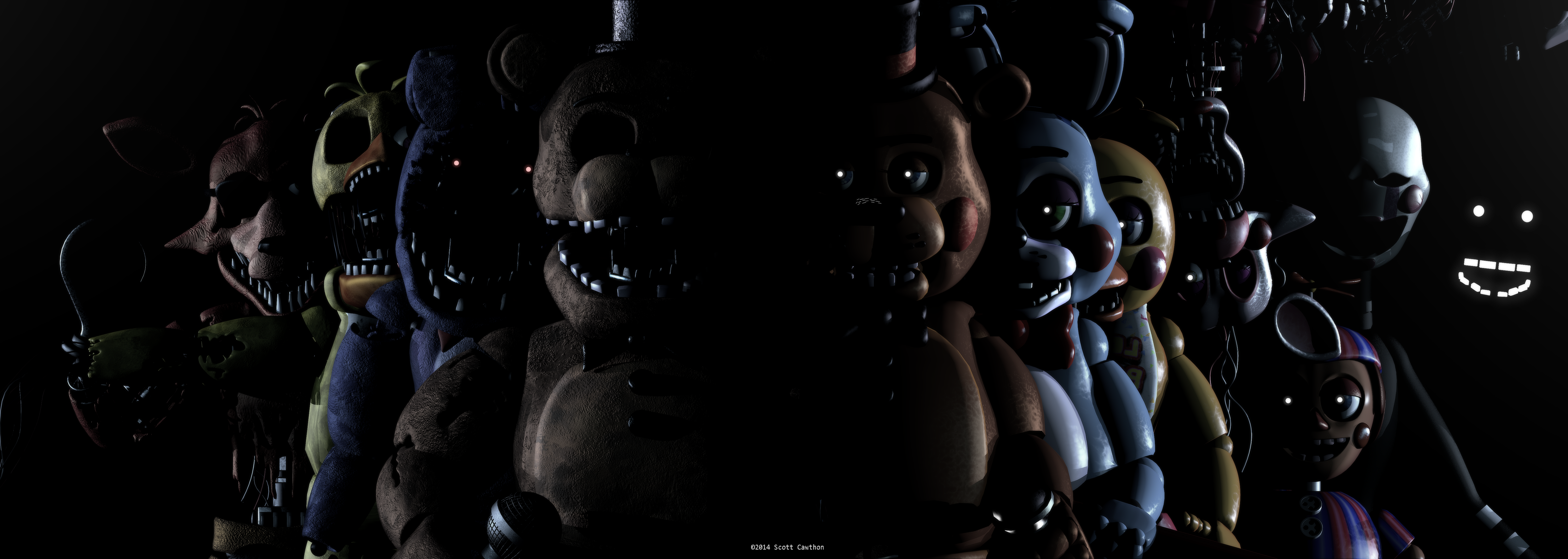 Five Nights at Freddy's 2 Wallpaper - Toy F, B, C by PeterPack on DeviantArt