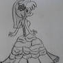 Amy rose in a wedding dress