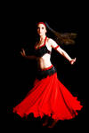 Belly Dancer in Red Stock 04