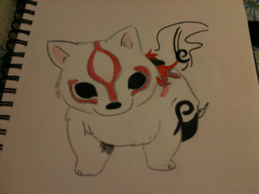 Okami Drawing by teacuppiglover on DeviantArt