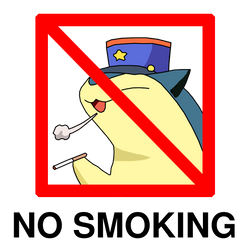 Officer Typhlosion for No smoking day