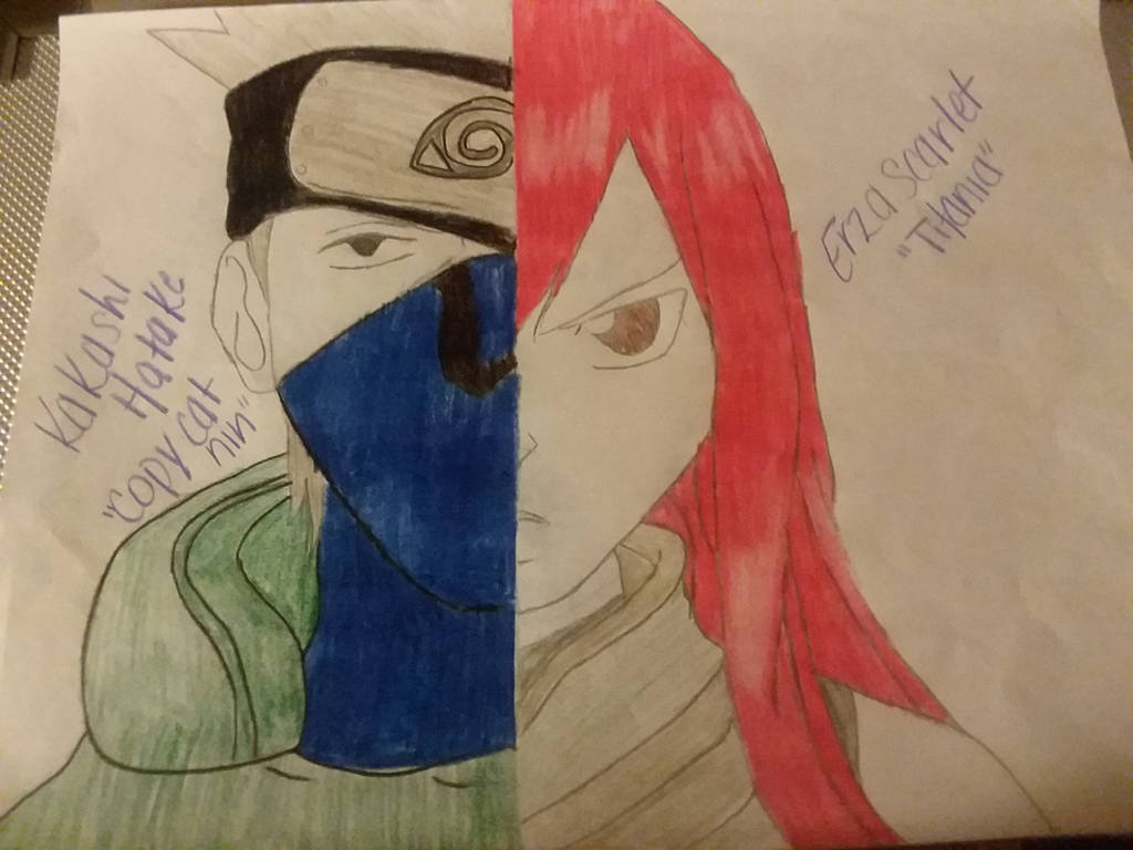 Naruto x Fairy Tail Kakashi Erza by MinnieGoneWild on DeviantArt