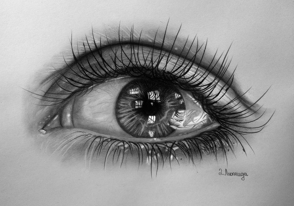 Realistic eye drawing by lihnida