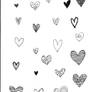 Image pack hearts brushes