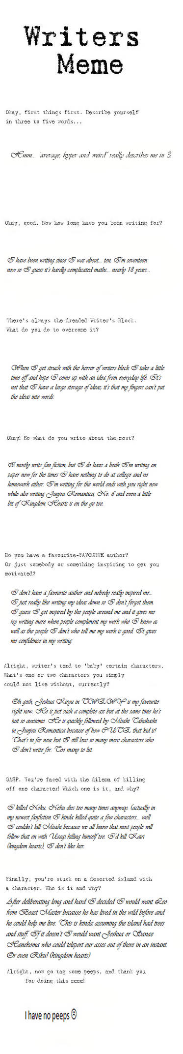 Writers Meme by emzalinie on DeviantArt