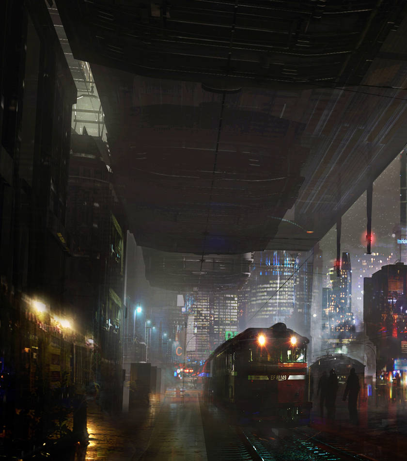 Train Station Night by M-Delcambre on DeviantArt