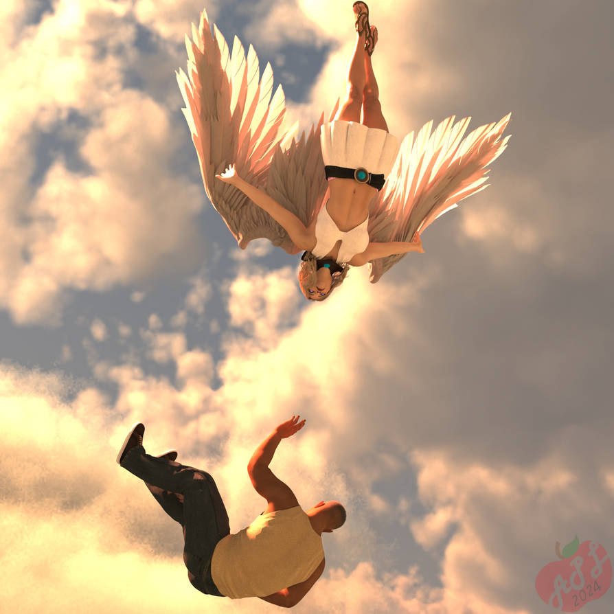 Angels Rescuing People Angel Diving to the Rescue by kittyelfie on DeviantArt