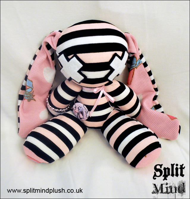 Pink Striped Bunny by splitmindplush on DeviantArt