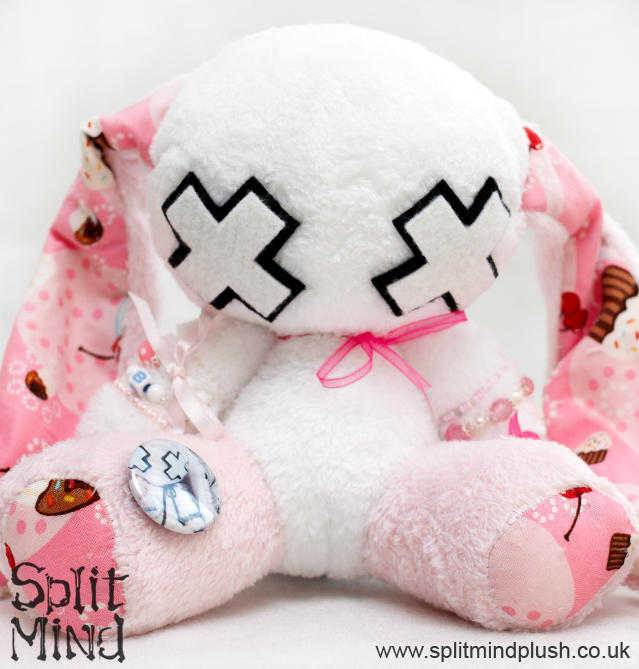 White and Pink Bunny by splitmindplush on DeviantArt
