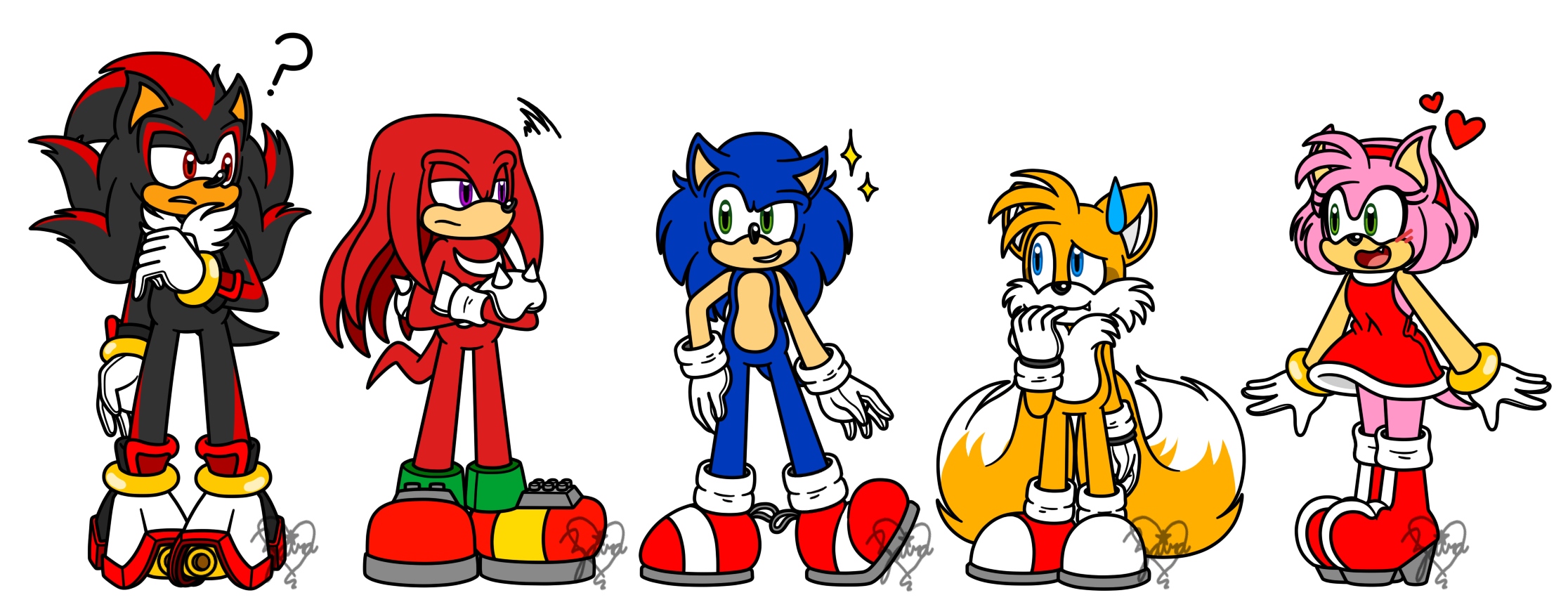 I Tried To Draw Some Sonic Characters By The9Lord On Deviantart