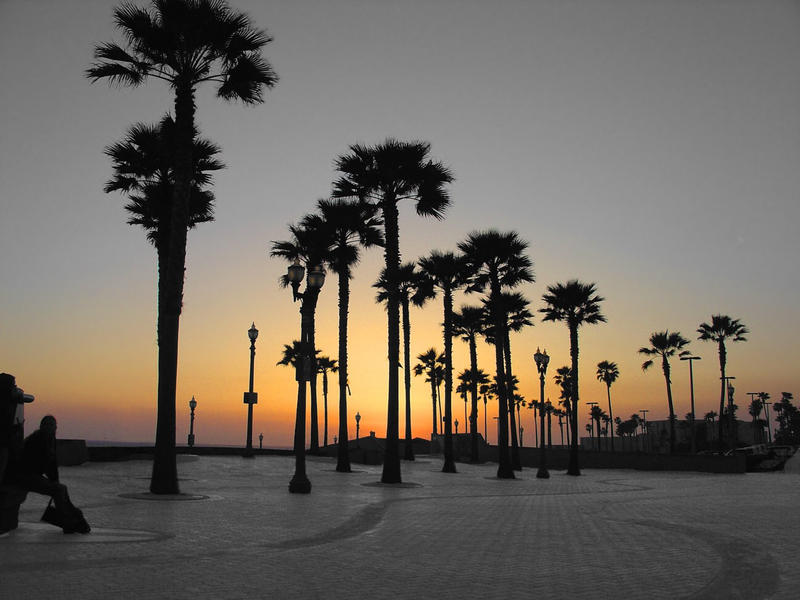Sunset at Huntington Beach