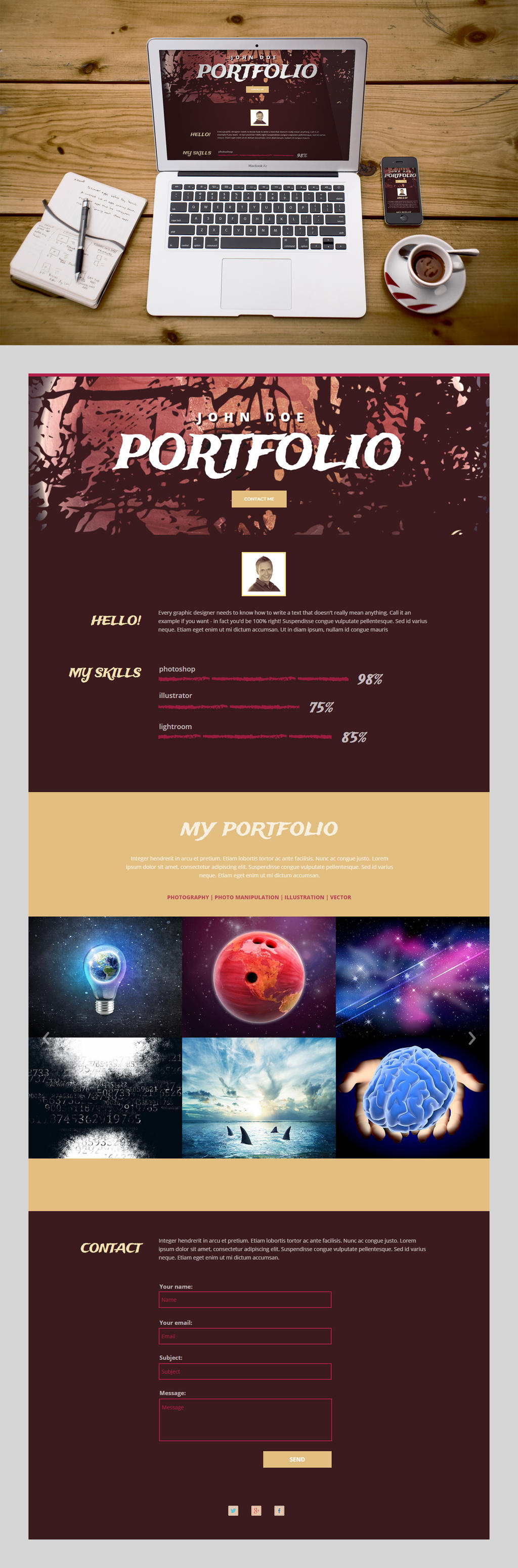 Free Webiste Template for Portfolio by Createer on DeviantArt Free Webiste Template for Portfolio by Createer on DeviantArt