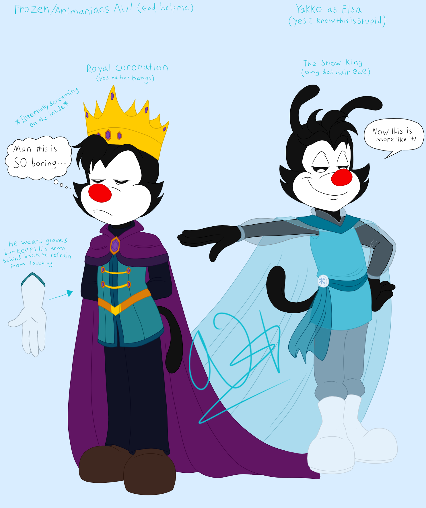 Animaniacs Frozen AU - King Yakko Concept design