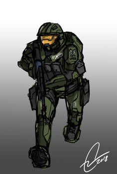 Chaos Chronicles: Lieutenant John-117 Sketch