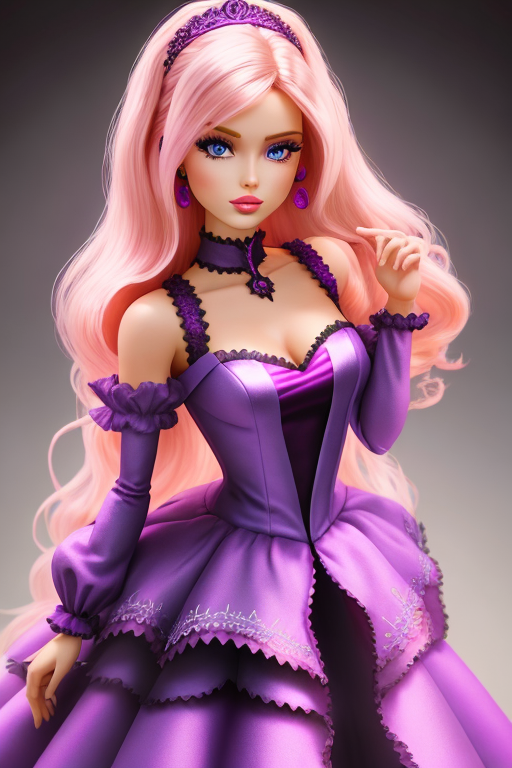 Barbie in a purple dress by Cherryfall23 on DeviantArt
