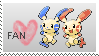 stamp::minun and plusle by kat116