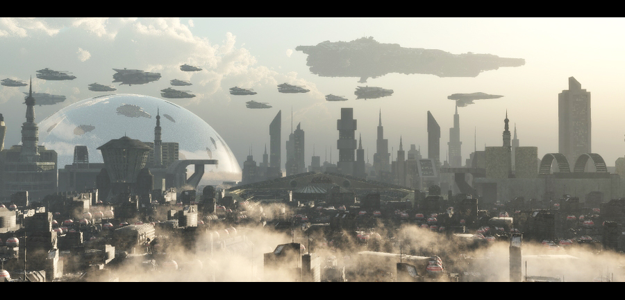 futuristic city