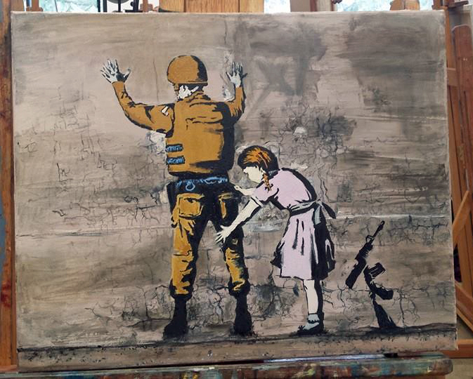 Banksy Master Copy Street Art Painting