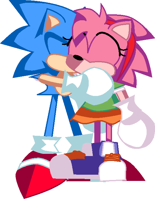 Classic Sonic and Classic Amy Render 2022 by bandicootbrawl96 on DeviantArt