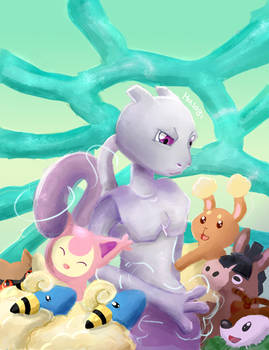 Mewtwo and new friends