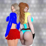 Starflame and Supergirl best friends with best bum