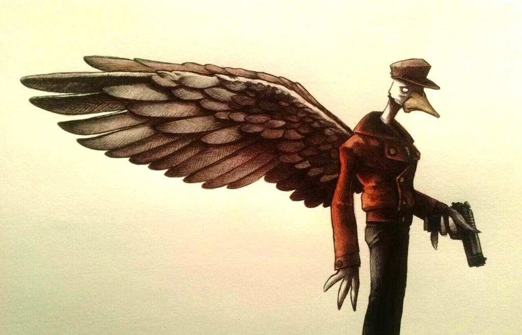 Ace Duck watercolor by ChainsawTeddybear