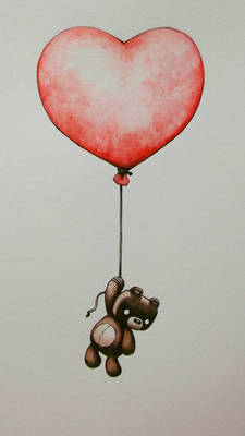 Teddy Heart Balloon