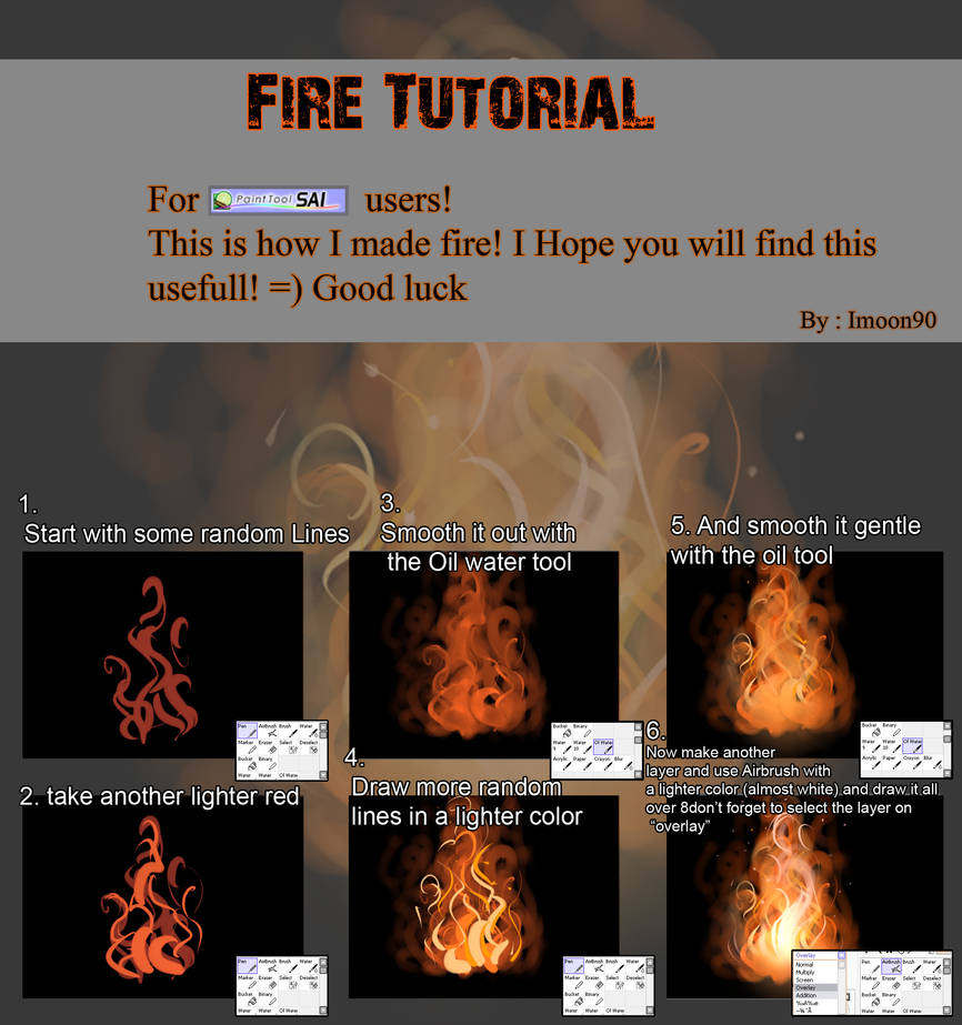 Fire Tutorial by ImoonArt on DeviantArt