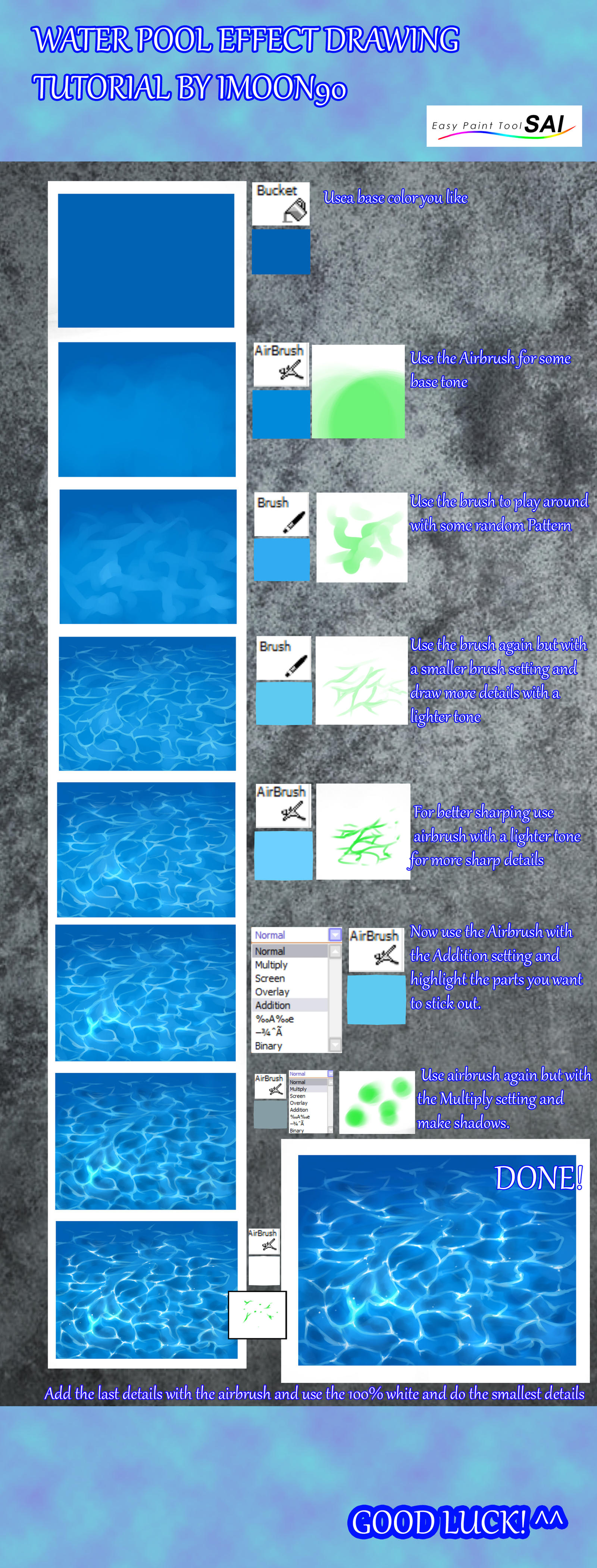 Waterpool effect tutorial by ImoonArt on DeviantArt