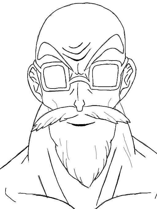 Master Roshi Outlines Master Roshi by Prometheus20X on DeviantArt