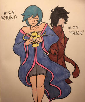 kyoko + travis (OC-tober #28 + #29)